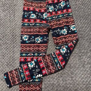 Floral Patterned Kids Leggings